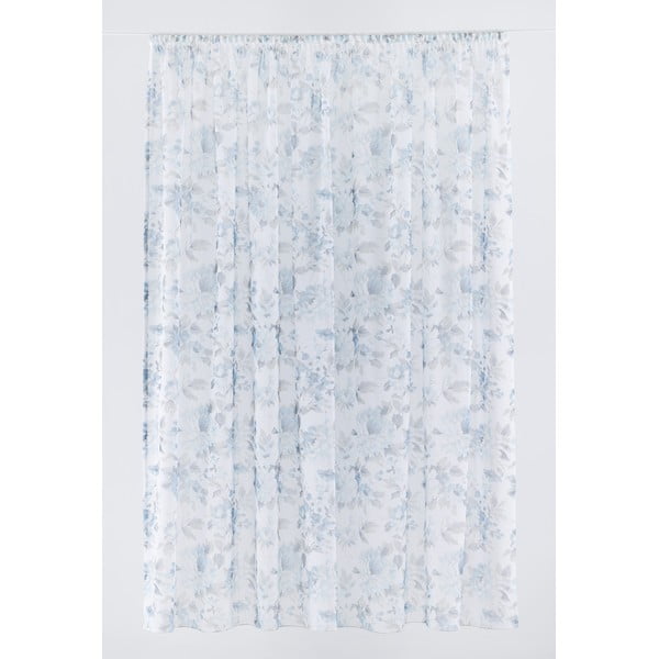 Bílo-modrá záclona 300x260 cm Elsa – Mendola Fabrics-image-1