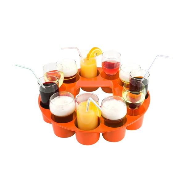 Podnos na drinky Sombrero, oranžový