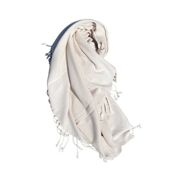 Béžová bavlněná plážová deka 90x175 cm Retro – Foutastic-image-4