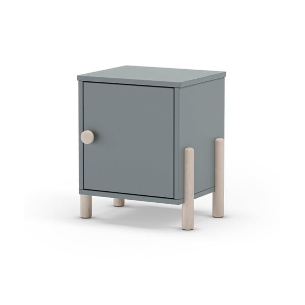 Dětský noční stolek šedozelený z borovicového dřeva Enola – Marckeric-image-3