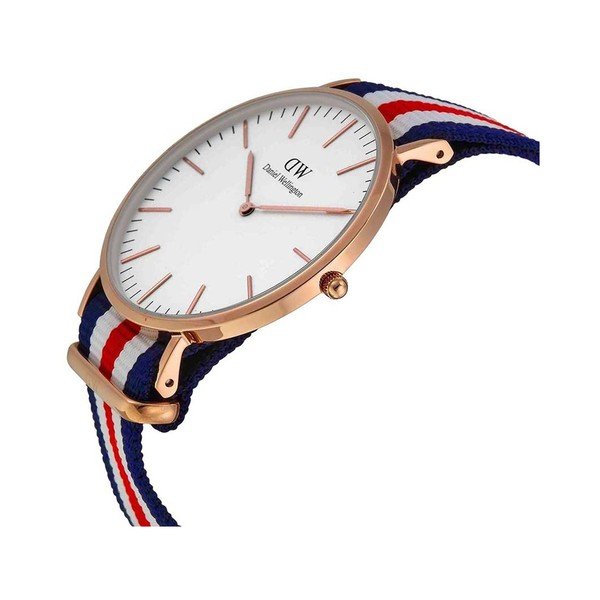 Hodinky s ciferníkem růžovozlaté barvy Daniel Wellington Canterbury, ⌀ 40 mm-image-4