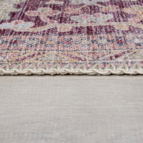 Světle červený pratelný běhoun s příměsí recyklovaných vláken 60x230 cm Windsor – Flair Rugs-image-4