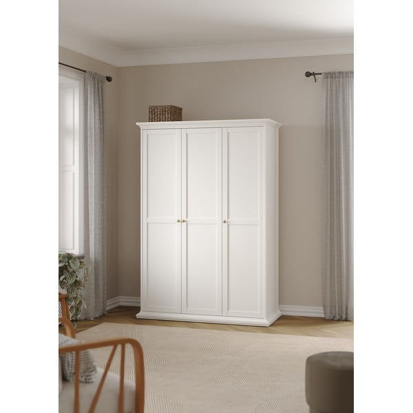 Bílá šatní skříň 139x201 cm Paris – Tvilum-image-1