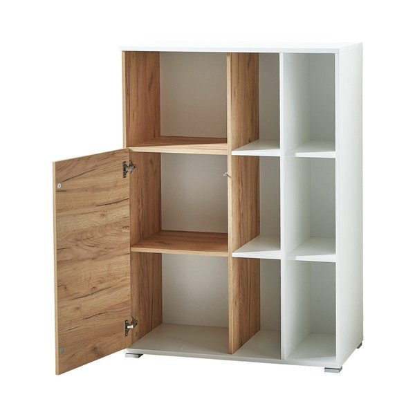 Bílá knihovna v dekoru dubu 85x120 cm Lioni - Germania-image-3