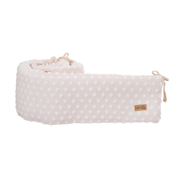 Béžový mantinel do postýlky s příměsí bavlny 170 cm Frosty Almond – Roba-image-2