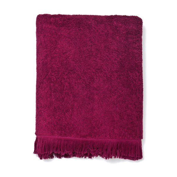 Sada 2 vínových bavlněných osušek Casa Di Bassi Bath, 70 x 140 cm-image-1