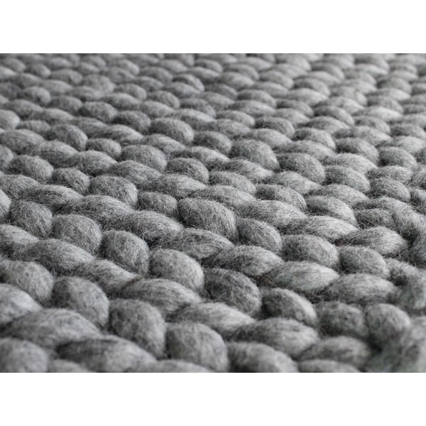 Ocelově šedý pletený vlněný koberec Wooldot Braided Rugs, 170 x 240 cm-image-2