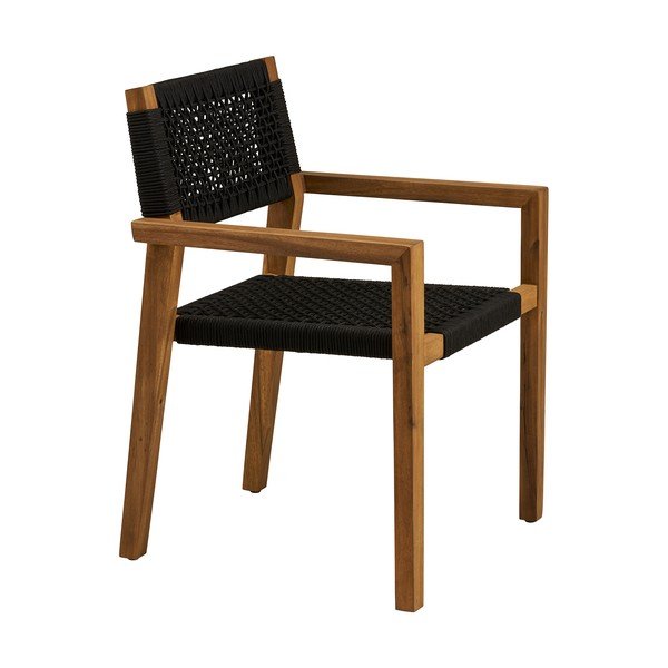 Černá dřevěná zahradní židle Anzio – House Nordic-image-3