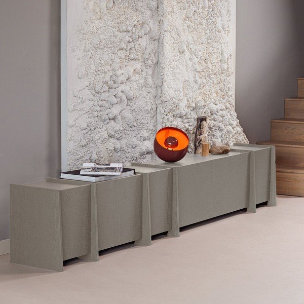 Šedý TV stolek v dekoru jasanu 102x53x44 cm Brock – WOOOD-image-1