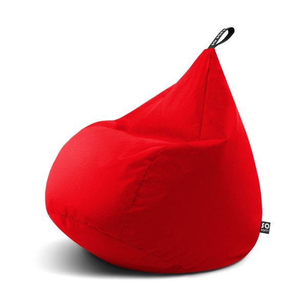 Červený sedací vak Drop XL – So Soft?