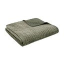 Zelený sametový prošívaný přehoz 240x260 cm Attica Velvet Embroidered – Bianca