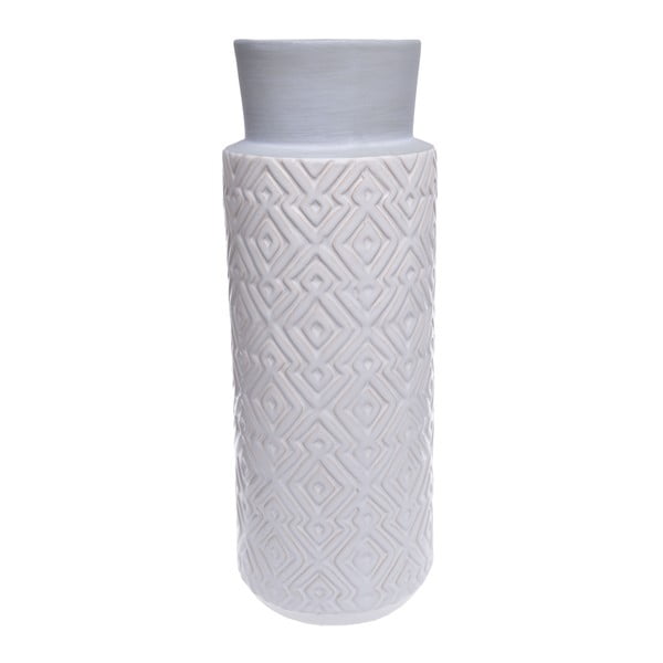 Bílá keramická váza Ewax Tribe, výška 40 cm