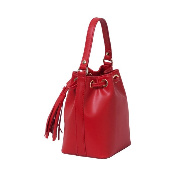 Červená kabelka z pravé kůže Andrea Cardone Red Bag Julia