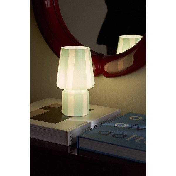Bílá/modrá skleněná stolní lampa (výška 21,5 cm) Carlo – Ellos Home-image-1