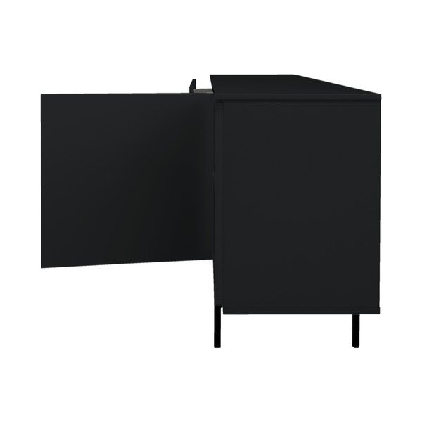 Černá nízká komoda 210x76 cm Plain – Tenzo-image-4
