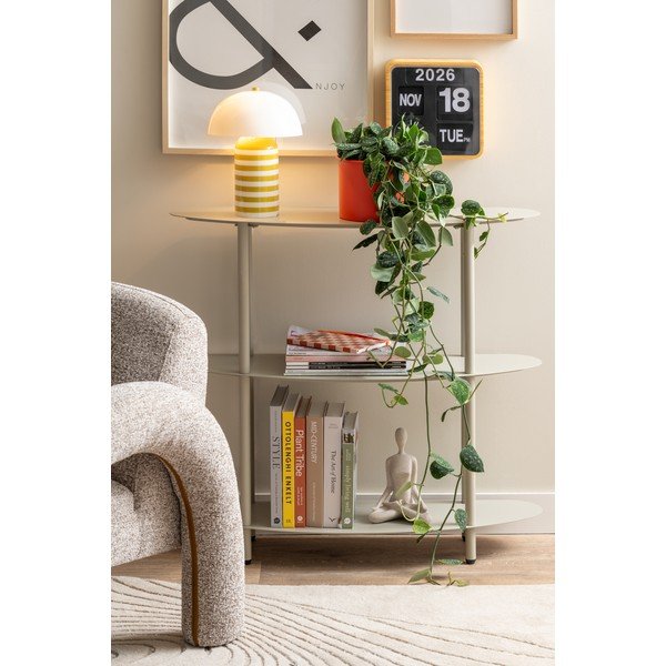 Šedý kovový regál 90x82x28 cm Riqueza – Leitmotiv-image-3