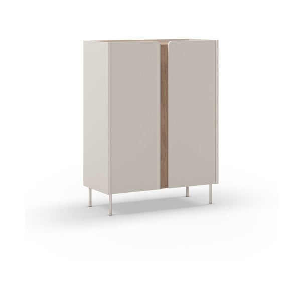 Skříňka v dekoru dubu v krémovo-přírodní barvě 90x120x40 cm Lucile – Marckeric-image-2