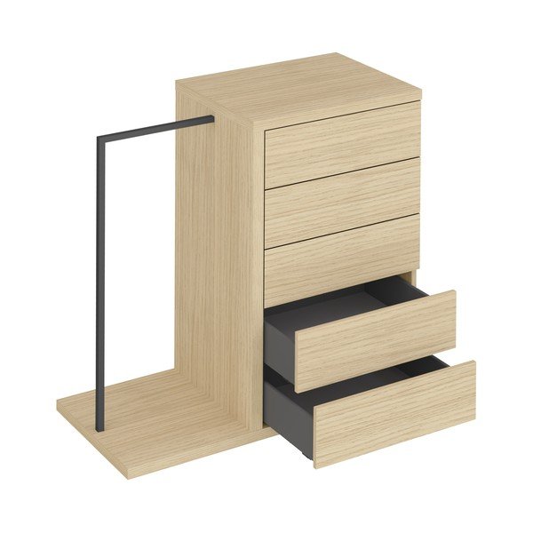 Nízká šatní skříň v dekoru dubu 105x113 cm Hugo - TemaHome-image-3