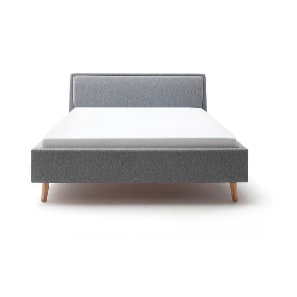 Šedá čalouněná dvoulůžková postel bez roštu 180x200 cm Frieda – Meise Möbel-image-2