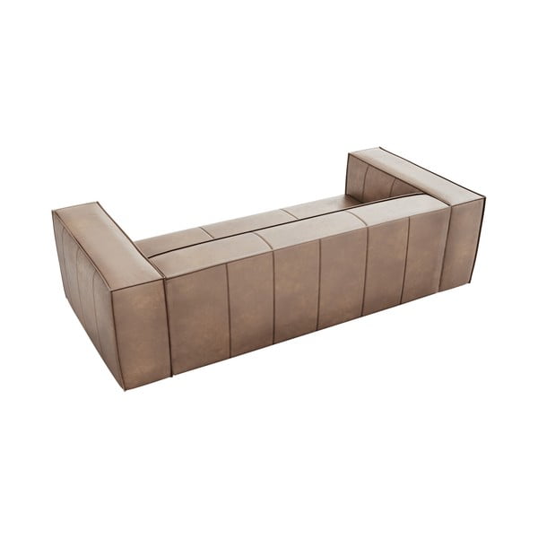 Světle hnědá kožená pohovka 227 cm Madame – Windsor & Co Sofas-image-4