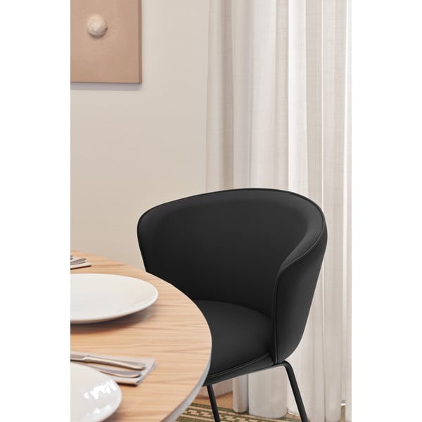 Černá čalouněná jídelní křesla v sadě 2 ks Add – Teulat-image-1