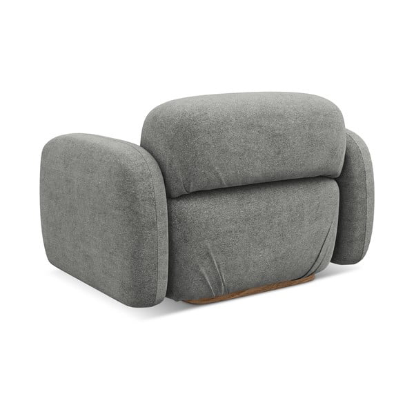 Šedý modul pohovky z textilie bouclé Ailani – Makamii-image-3