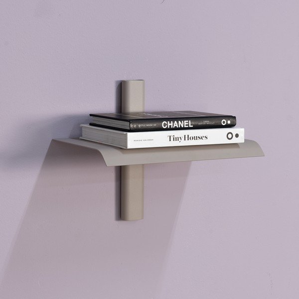 Taupe kovová police 28 cm Hola – Spinder Design-image-1