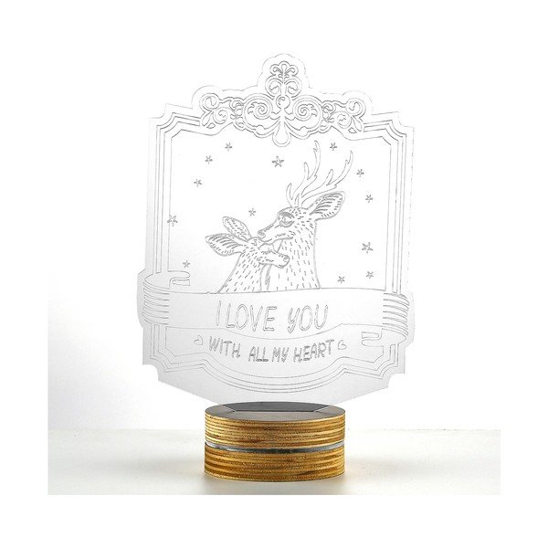 3D stolní lampa I love you-image-2