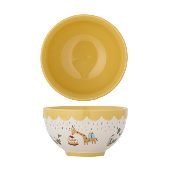 Žlutá/krémová dětská miska z kameniny ø 13,5 cm Celebrate – Bloomingville Mini-image-4