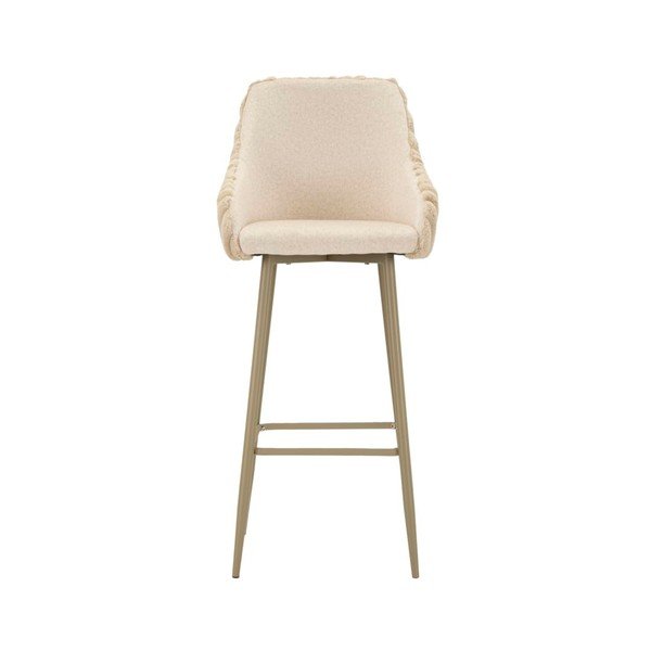 Krémové čalouněné barové židle v sadě 2 ks s područkami (výška sedáku 78 cm) Alaska – Mauro Ferretti-image-2