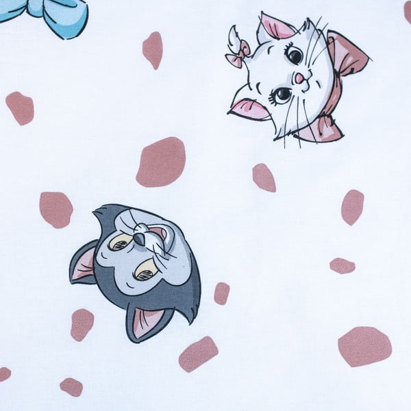 Bílé bavlněné dětské povlečení do postýlky 100x135 cm Marie Cat "Friends" – Jerry Fabrics-image-4