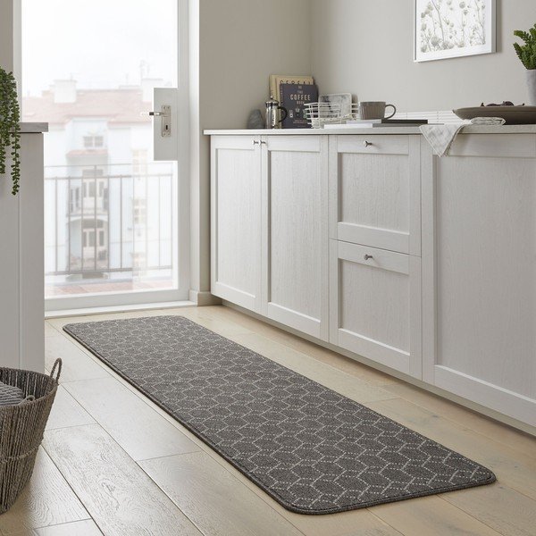 Tmavě šedý pratelný běhoun 57x230 cm Argyll – Flair Rugs-image-1