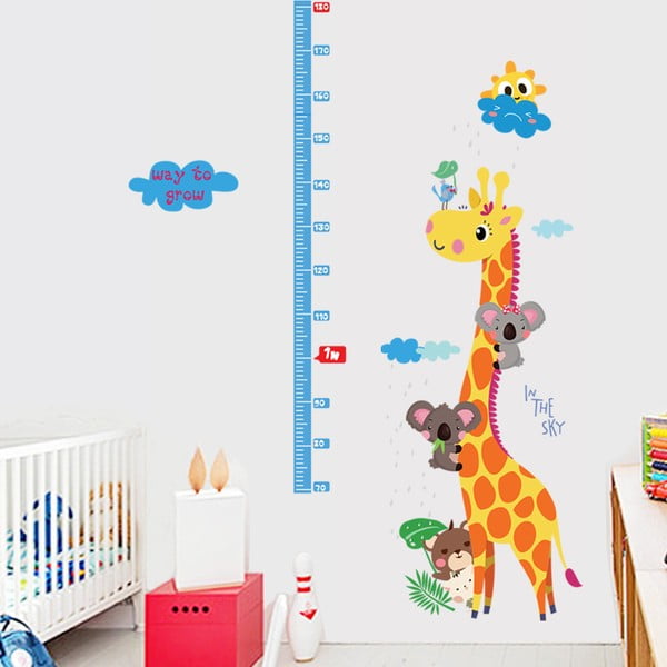Dětská samolepka – metr na dveře nebo zeď 60x120 cm Giraffe & Koalas – Ambiance-image-1