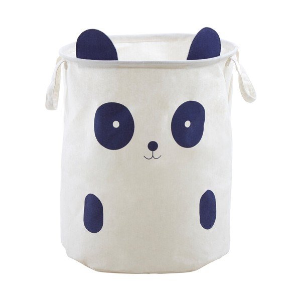 Bílý látkový dětský koš na hračky ø 38x48 cm Mimo Panda Face – Premier Housewares
