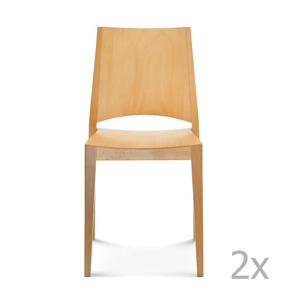 Sada 2 dřevěných židlí Fameg Ditte