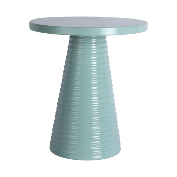 Kovový kulatý odkládací stolek ø 40 cm Catania Ribbed – Leitmotiv