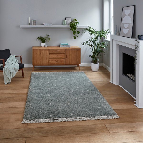 Mátově zelený koberec Think Rugs Boho Dots, 120 x 170 cm-image-1