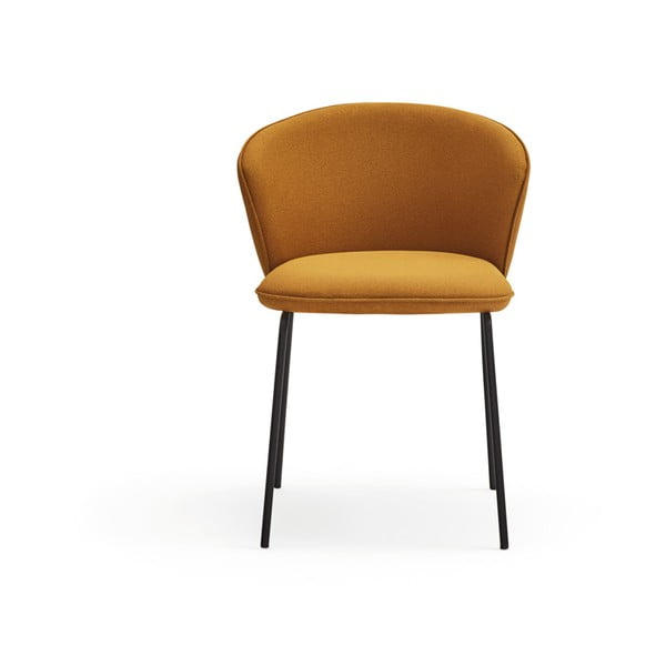 Čalouněná jídelní křesla v sadě 2 ks v hořčicové barvě Add – Teulat-image-3