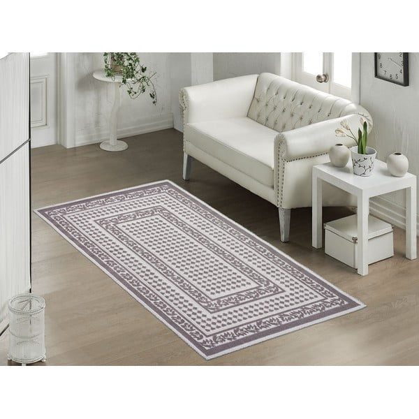 Šedobéžový bavlněný koberec Vitaus Olvia, 80 x 200 cm-image-2