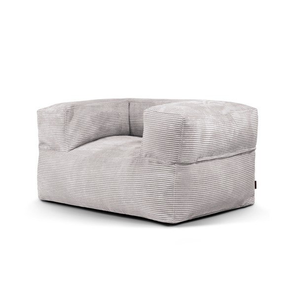 Světle šedý manšestrový sedací vak MooG – SLOWDOWN