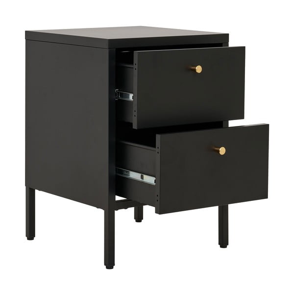 Černý kovový noční stolek Dalby – House Nordic-image-3