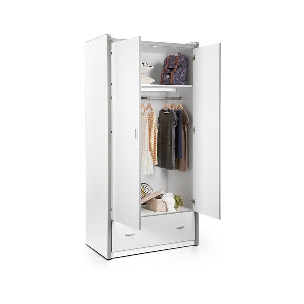 Bílá šatní skříň Vipack Bonny, 202 x 96,5 cm-image-1