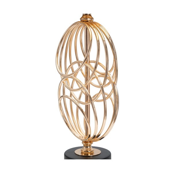 Stolní lampa s textilním stínidlem v černo-zlaté barvě (výška 58,5 cm) Circly – Mauro Ferretti-image-4