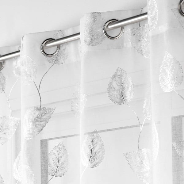 Záclona v bílé a stříbrné barvě 140x280 cm Edelia – douceur d'intérieur-image-1