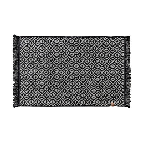 Černá textilní koupelnová předložka 50x80 cm Morocco – Mette Ditmer Denmark