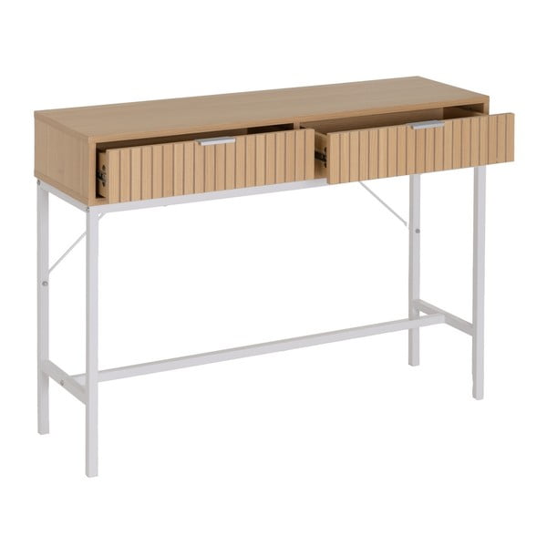 Konzolový stolek v dekoru dubu v přírodní barvě 30x100 cm Mid-Lines – Casa Selección-image-1