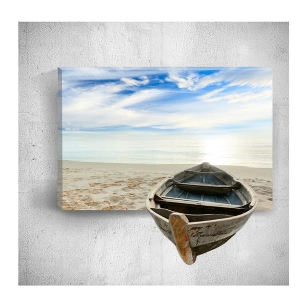Nástěnný 3D obraz Mosticx Boat On Beach, 40 x 60 cm