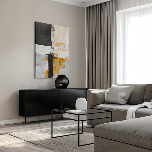 Obraz s ručně malovanými prvky na plátně 70x100 cm Jade – Styler-image-1