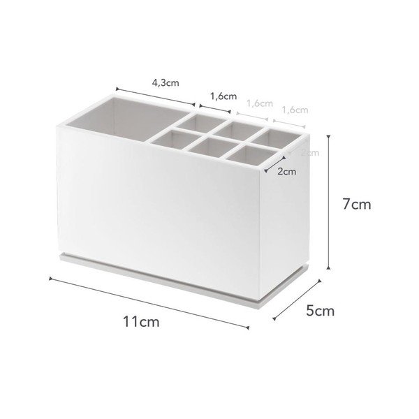 Bílý stojánek na kartáčky YAMAZAKI Mist-image-4