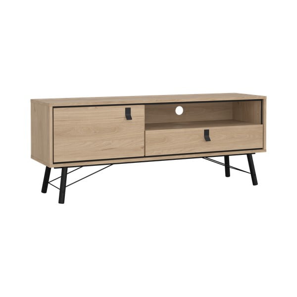 TV stolek v dekoru dubu v přírodní barvě 150x60x40 cm Ry – Tvilum-image-2